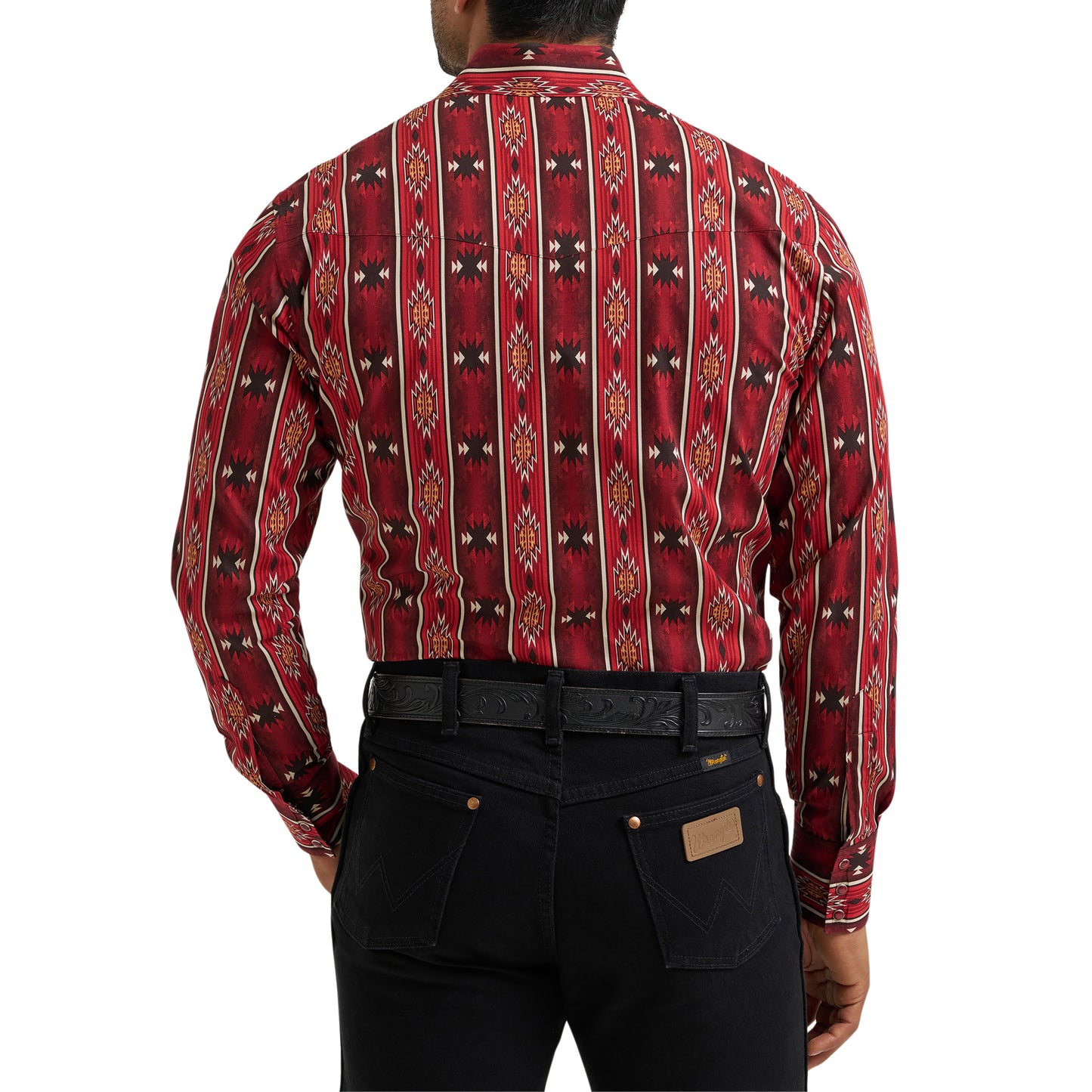 Wrangler Men's Checotah Western Classic Fit Red Button Down 112384296