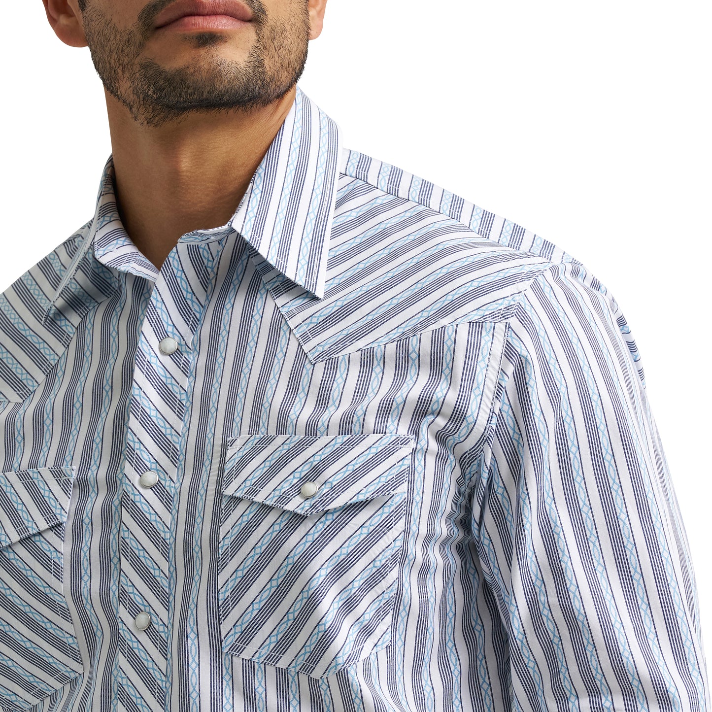 Wrangler Men's 20X Competition Advanced Comfort Navy & Blue Shirt 112384656