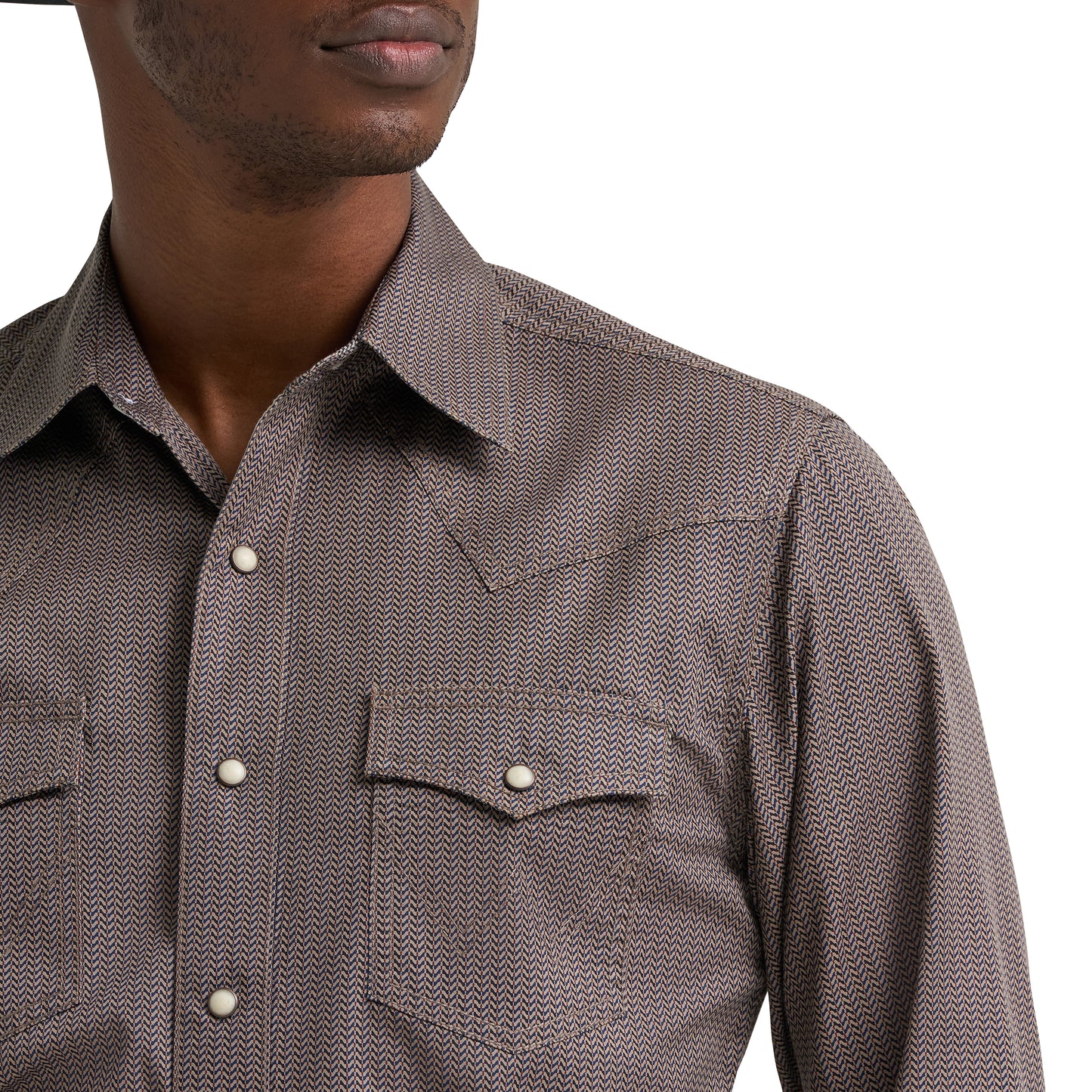 Wrangler Retro® Men's Western Premium Grey Multi Snap Shirt 112384765