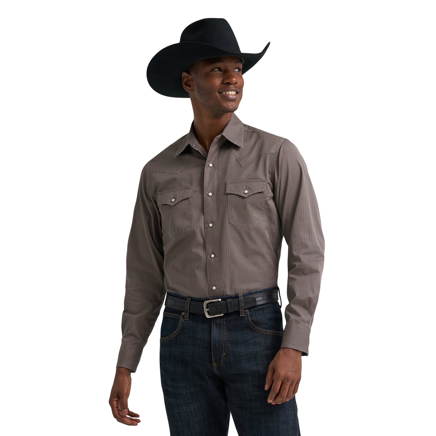 Wrangler Retro® Men's Western Premium Grey Multi Snap Shirt 112384765