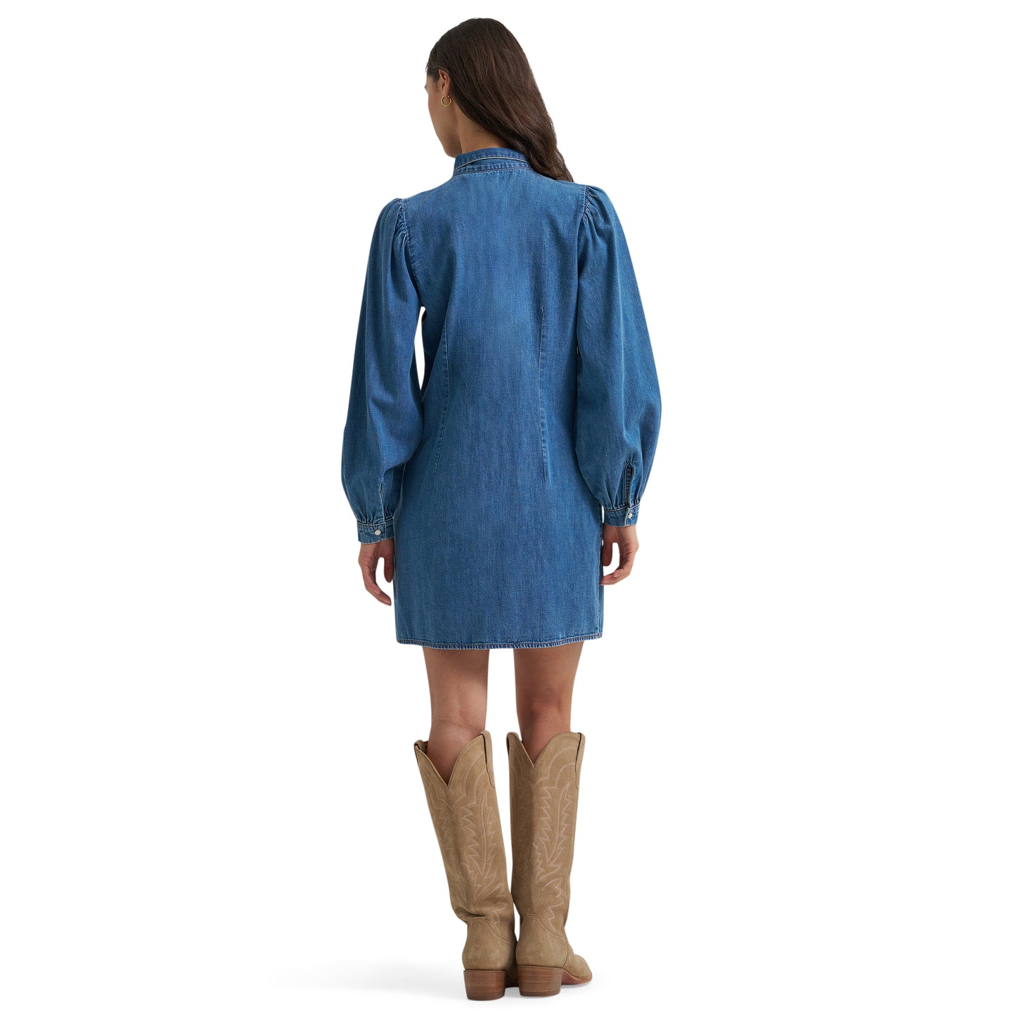 Wrangler Ladies Retro Americana Denim Neck-Tie Dress 112385430