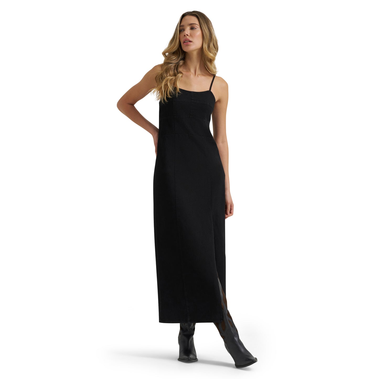 Wrangler Ladies Retro® Punchy Black Maxi Slip Dress 112385450