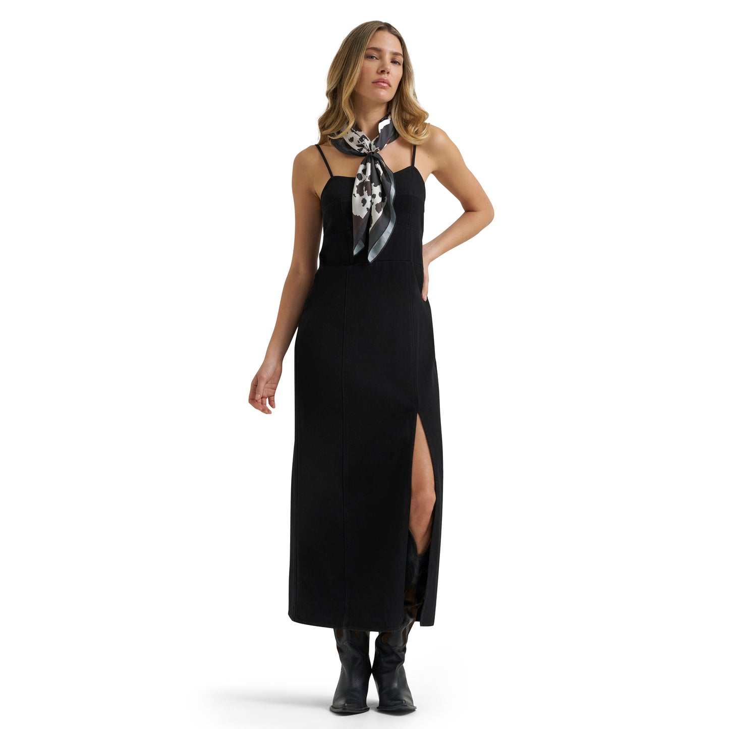 Wrangler Ladies Retro® Punchy Black Maxi Slip Dress 112385450