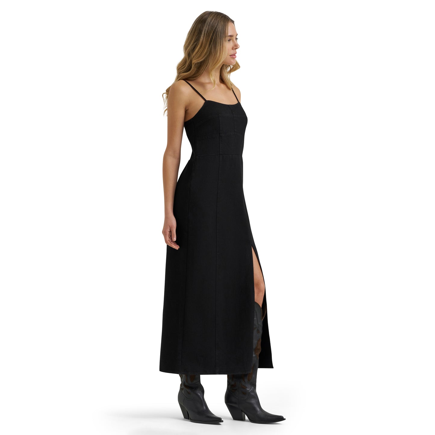 Wrangler Ladies Retro® Punchy Black Maxi Slip Dress 112385450