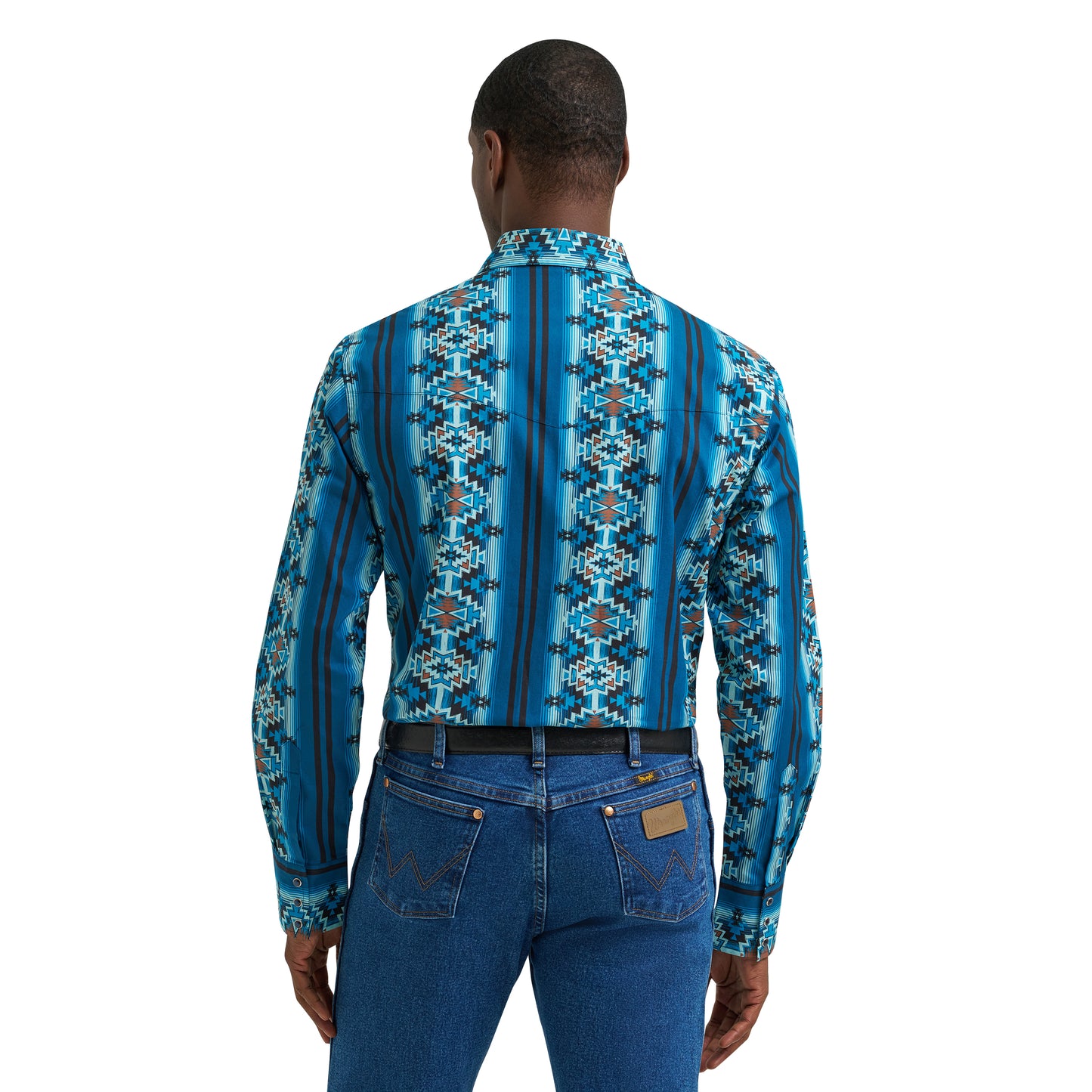 Wrangler Men's Checotah® Turquoise Classic Fit Western Snap Shirt 112385792