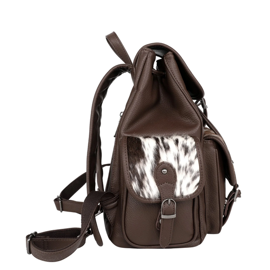 Wrangler Ladies Hair-On Cowhide Coffee Backpack WG12-9110CF