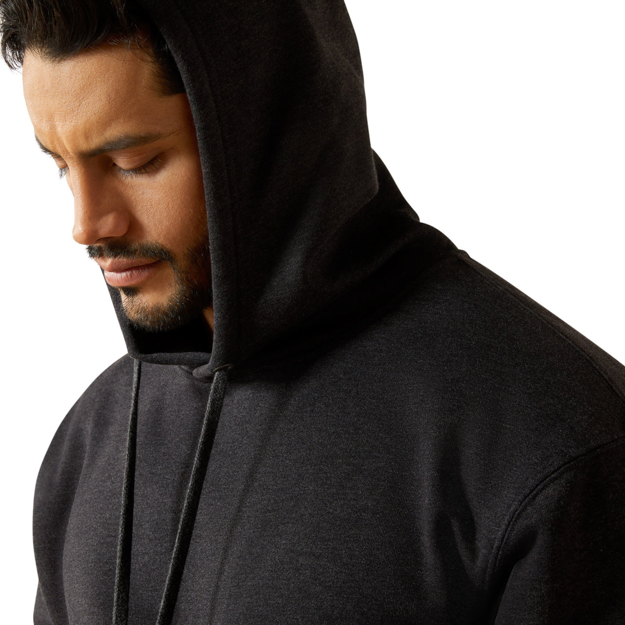 Ariat Men's Rebar Workman Charcoal Heather Bolt Hoodie 10062716