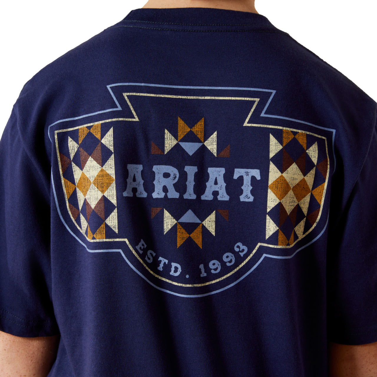 Ariat Youth Boy's Medieval Blue Woven West T-Shirt 10062409