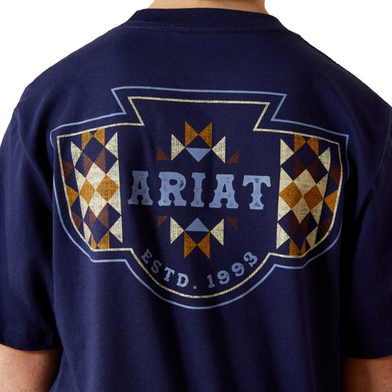 Ariat Youth Boy's Medieval Blue Woven West T-Shirt 10062409