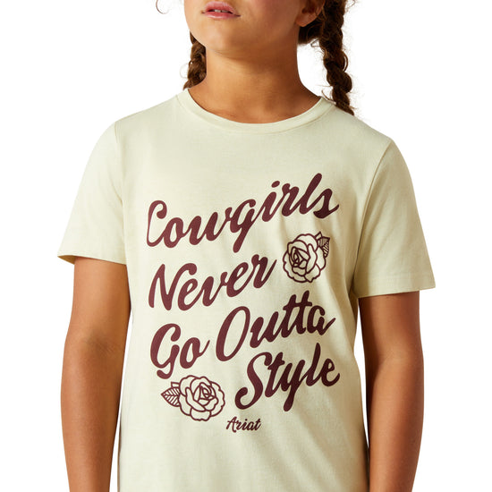 Ariat Youth Girl's Never Outta Style Graphic Wheat T-Shirt 10062920