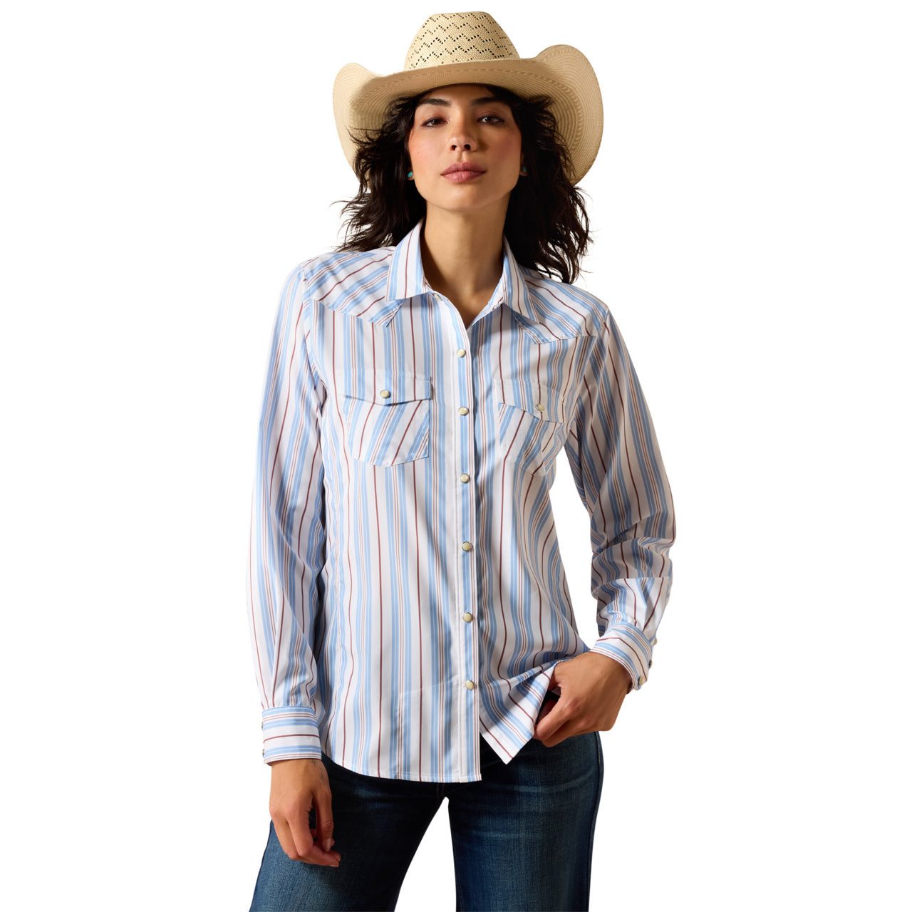 Ariat Ladies Multicolor Stripe Western VentTEK Snap Shirt 10071066