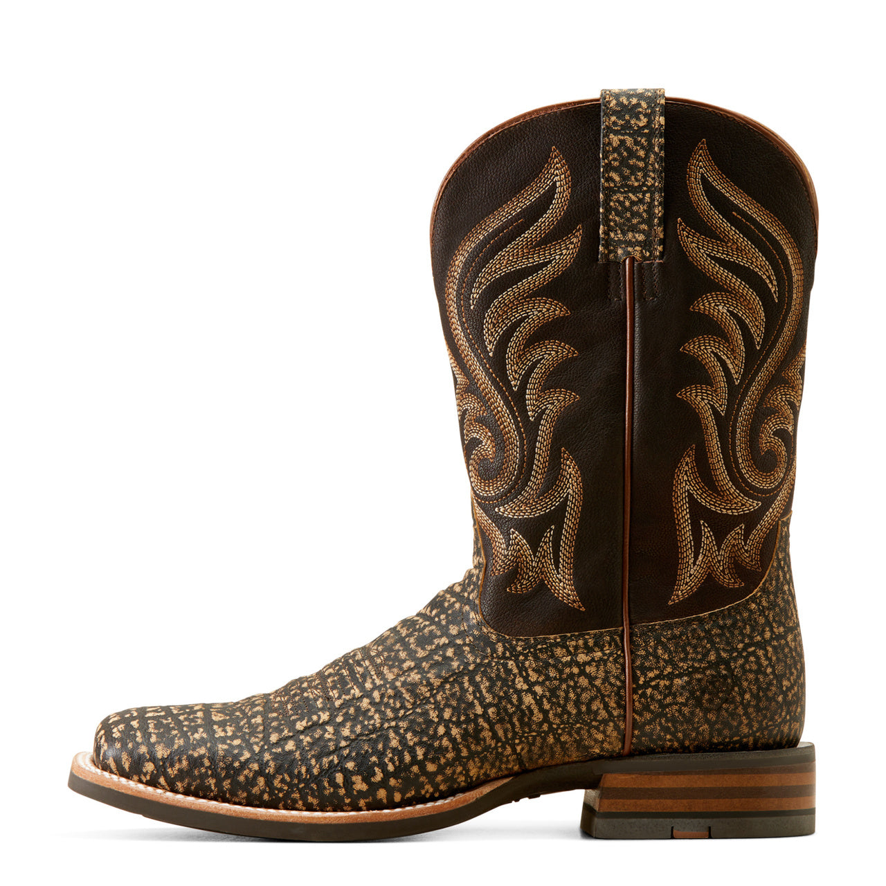 Ariat Men's Cattle Call Muddy Elephant Print Square Toe Boots 10050979