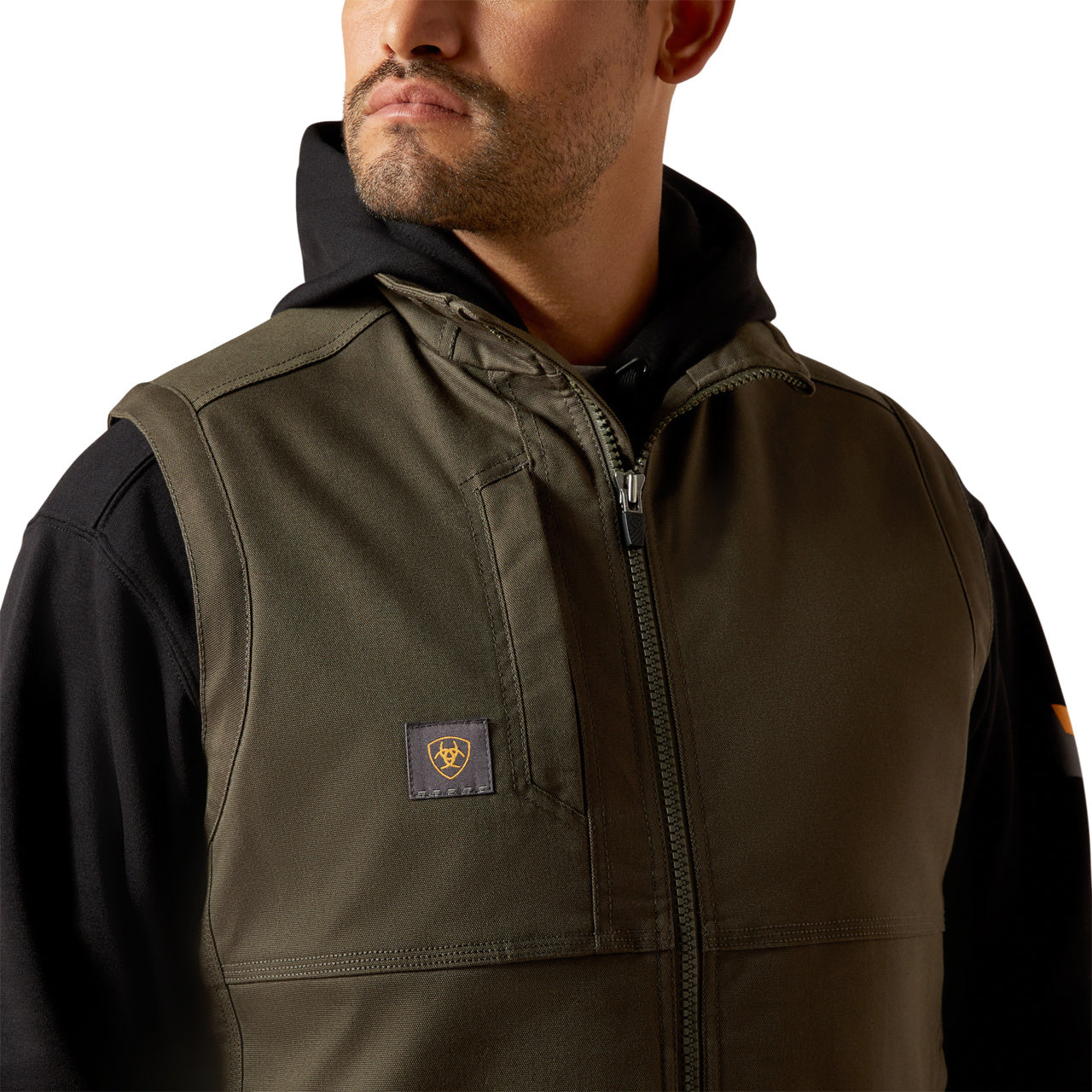 Ariat Men's Rebar DuraCanvas Earth Brown Vest 10062536