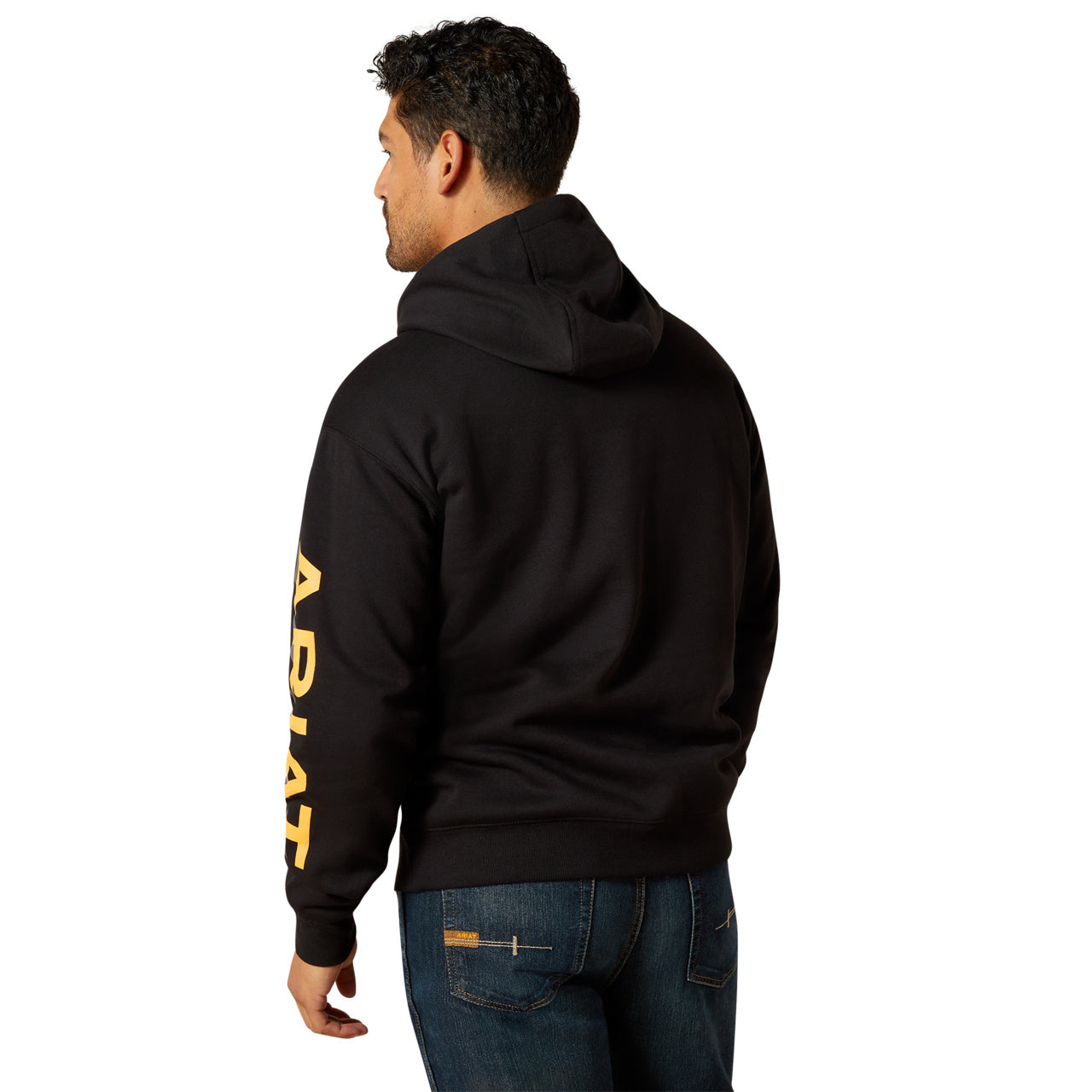 Ariat Men's Rebar Black Lightweight Logo Hoodie 10062710