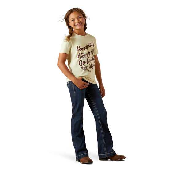 Ariat Youth Girl's Never Outta Style Graphic Wheat T-Shirt 10062920