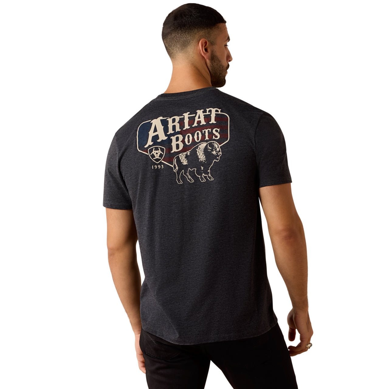 Ariat Men's American Bison Charcoal Heather T-Shirt 10071195