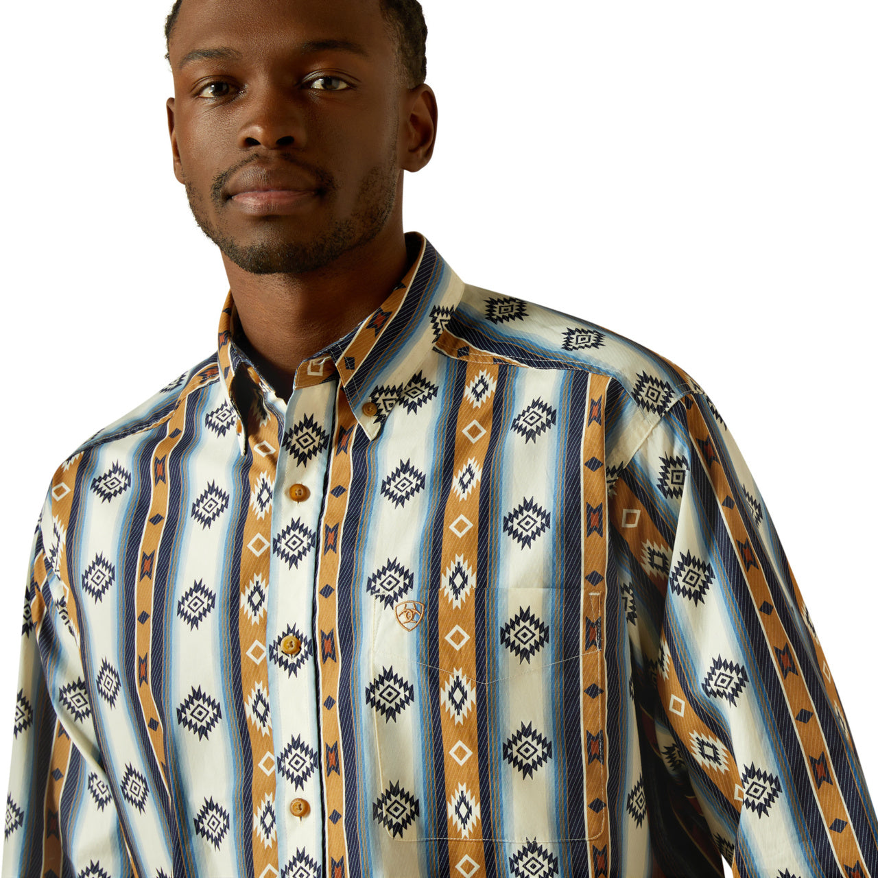 Ariat Men's Shilo Blue Classic Fit Button Down Shirt 10062236