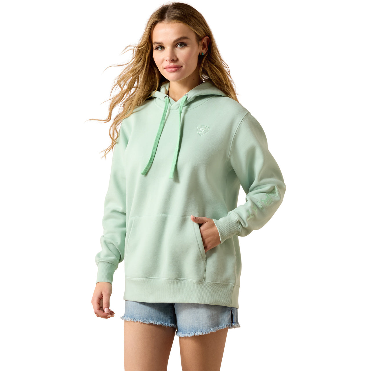 Ariat Ladies Logo 2.0 Silt Green Hoodie 10071459