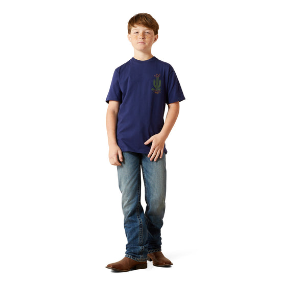Ariat Youth Boy's Neon Cactus Medieval Blue T-Shirt 10065977
