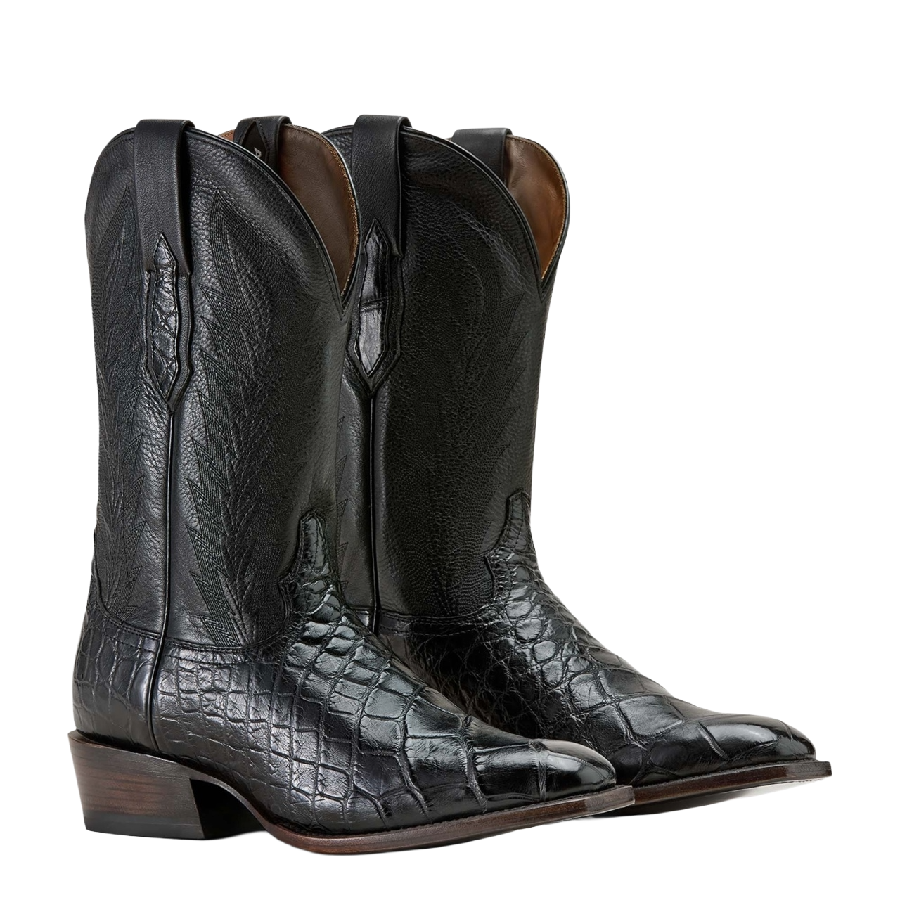 Ariat Men's Willie American Alligator Black Western Boots 10072356