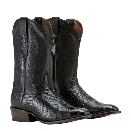 Ariat Men's Willie American Alligator Black Western Boots 10072356
