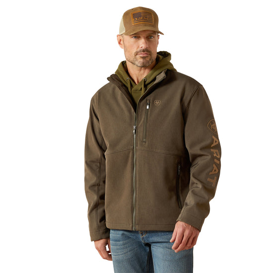 Ariat Men's Earth Green Heather Logo Softshell Jacket 10062584