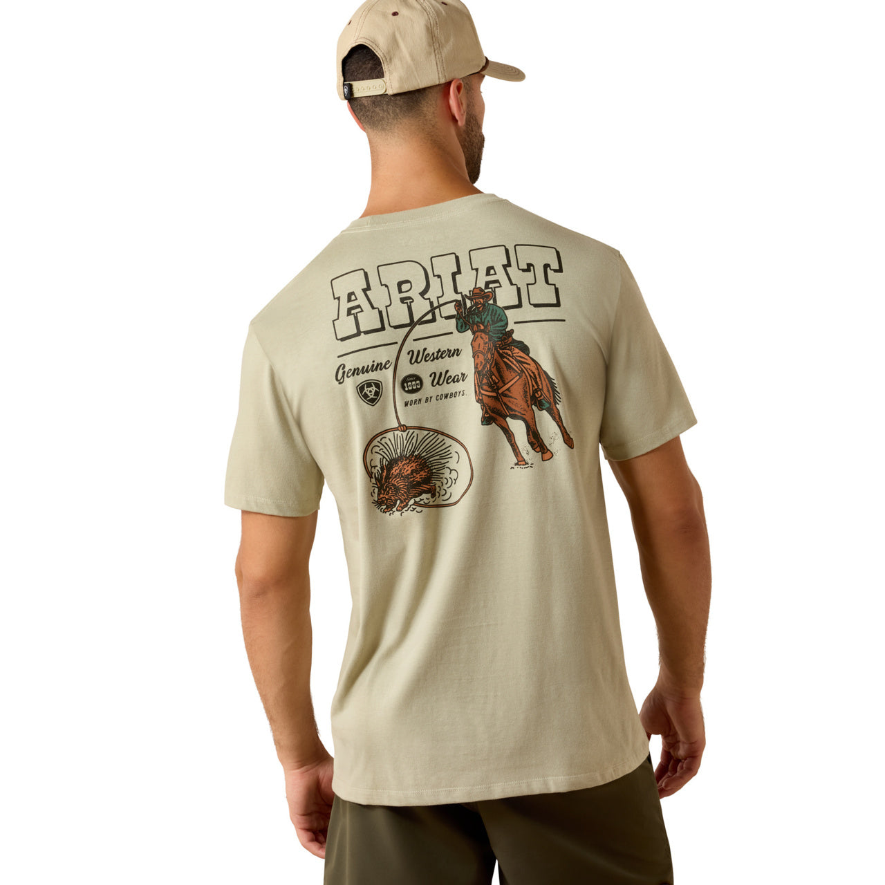 Ariat Men's Porcupine Posse Elm Beige T-Shirt 10071196