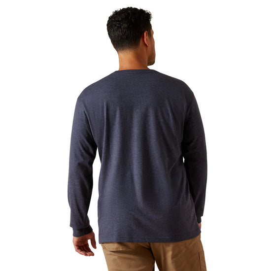 Ariat Men's Rebar Cotton Strong Standard Pocket Navy T-Shirt 10062755
