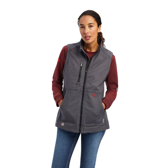 Ariat Ladies FR DuraLight Cordura Canvas Iron Grey Vest 10041790