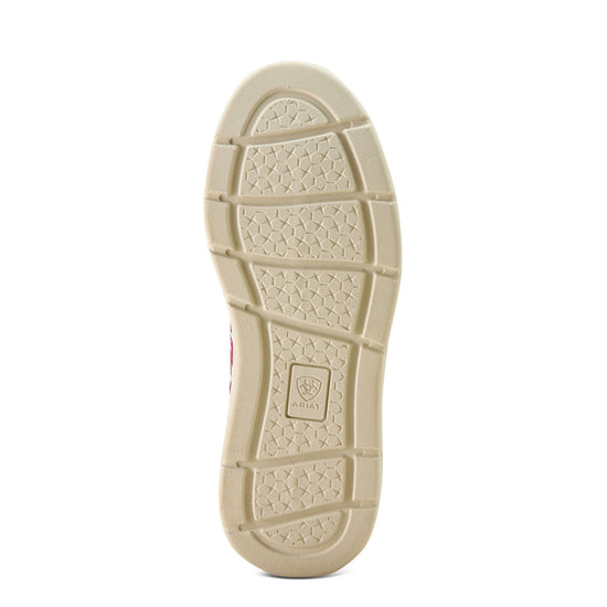 Ariat Girl's Hilo Bright Rose Southwestern Glitter Slip On Shoes 10063934