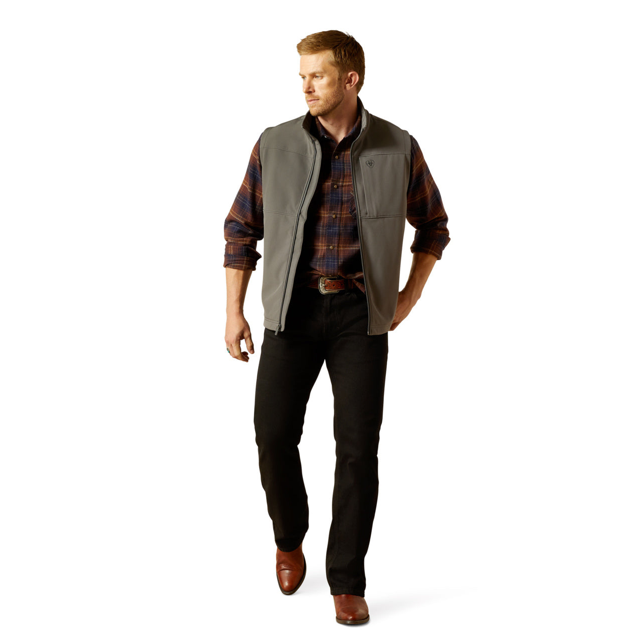 Ariat Men's Vernon Softshell Grey Vest 10062362