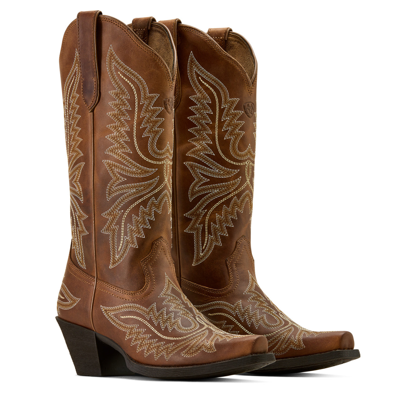 Ariat Ladies Round Up Collins Smoked Wheat Brown Western Boot 10074336