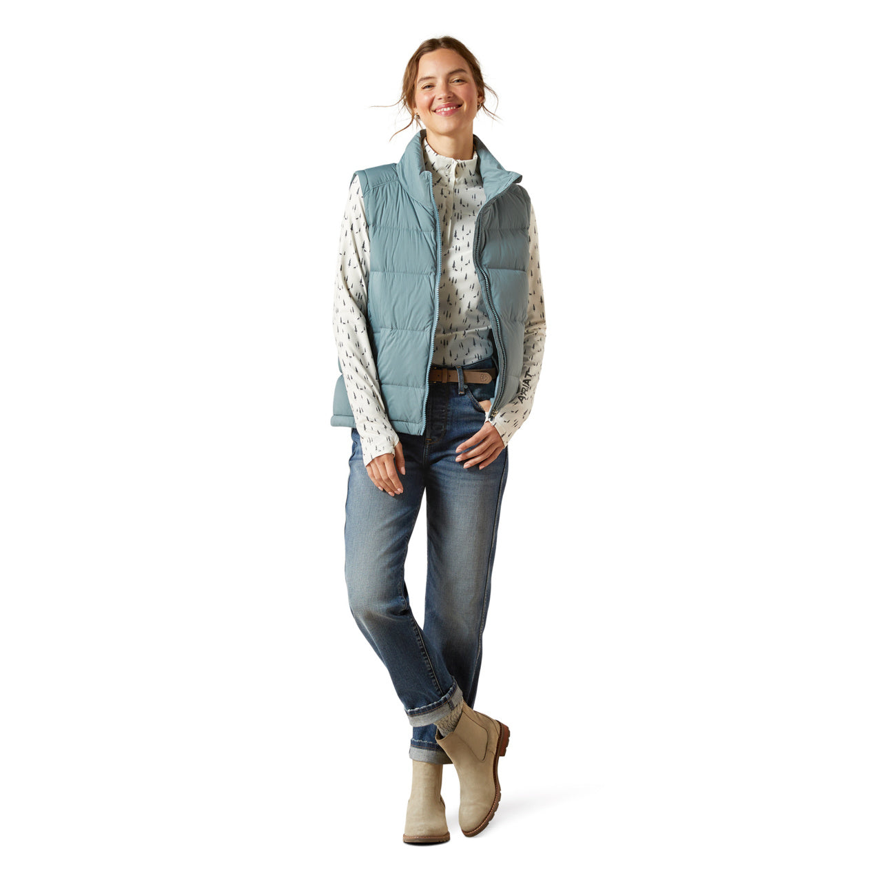Ariat Ladies UltraPuff Down Steel Sage Vest 10062384
