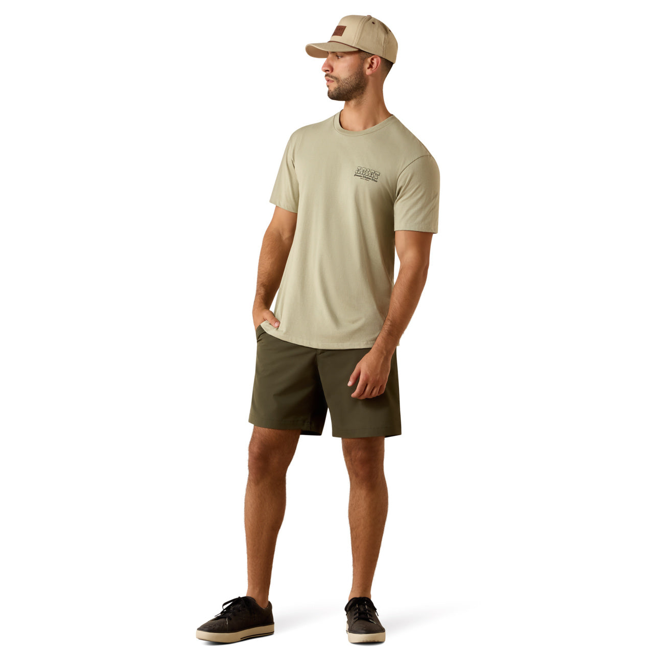 Ariat Men's Porcupine Posse Elm Beige T-Shirt 10071196