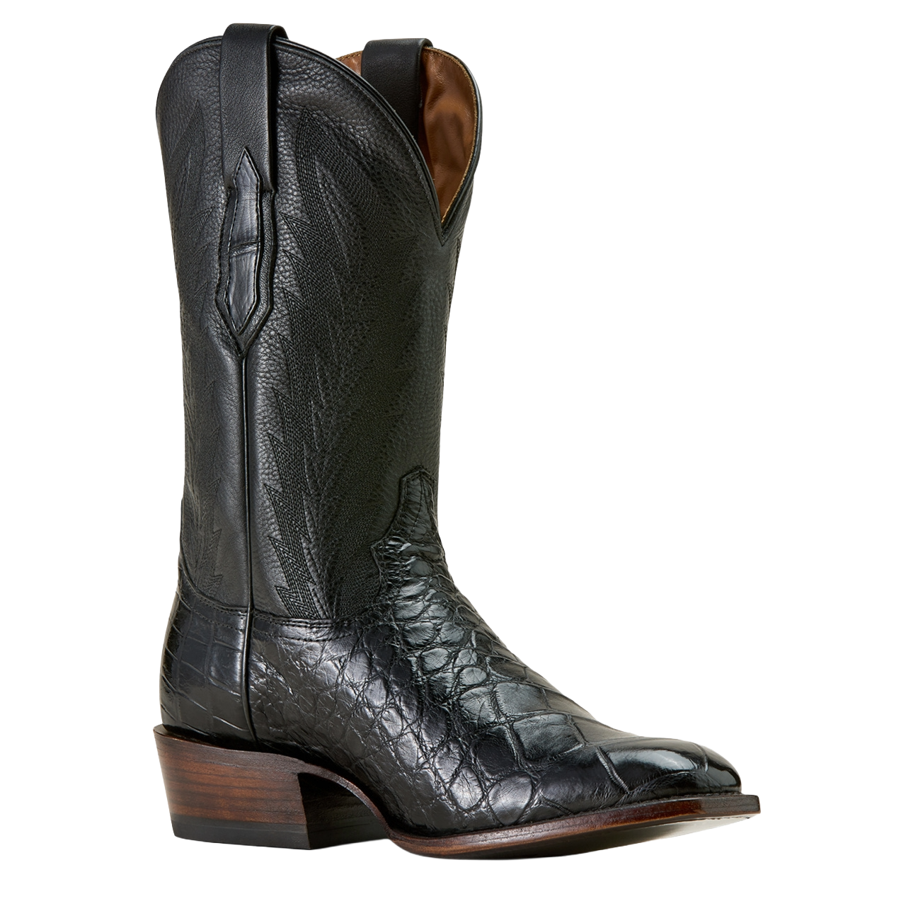 Ariat Men's Willie American Alligator Black Western Boots 10072356