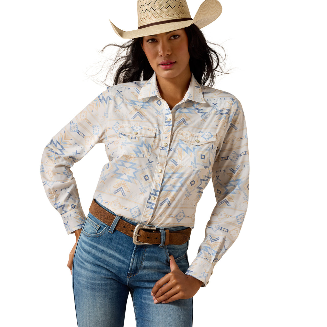 Ariat Ladies Southwest Aztec Graphic VentTEK Button Down Shirt 10071065