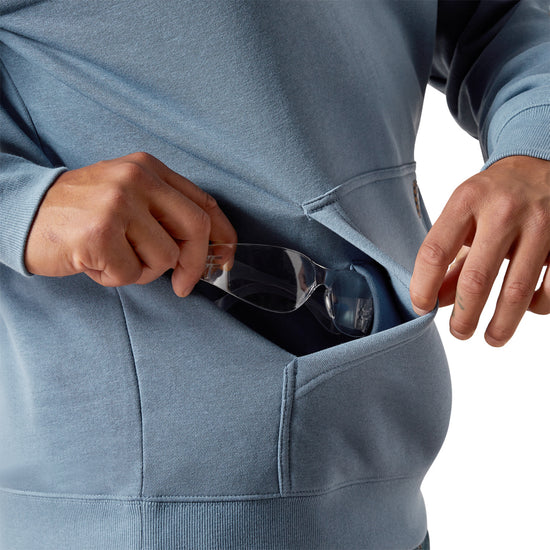 Ariat Men's Rebar Moonlight Blue Lightweight Logo Hoodie 10062713