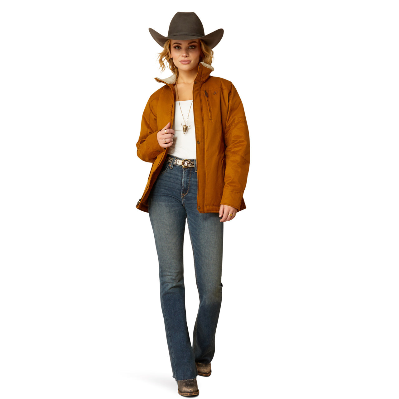 Ariat Ladies Grizzly Insulated Chestnut Brown Jacket 10047767