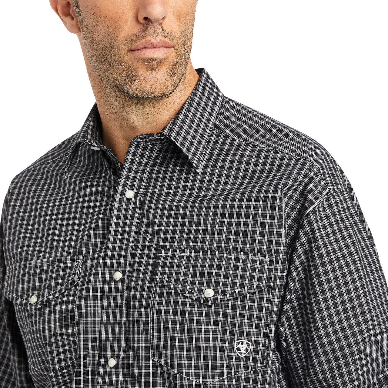 Ariat Men's Pro Series Kyrie Classic Fit Black Snap Button Shirt 10042343