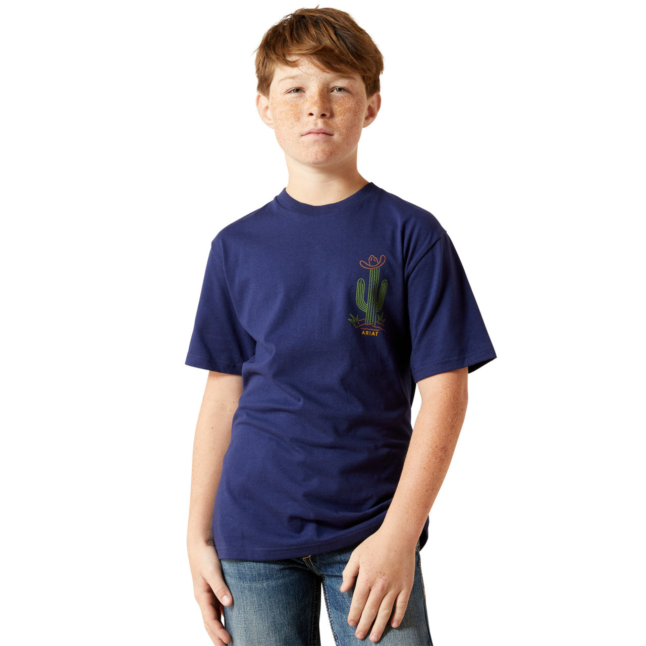 Ariat Youth Boy's Neon Cactus Medieval Blue T-Shirt 10065977