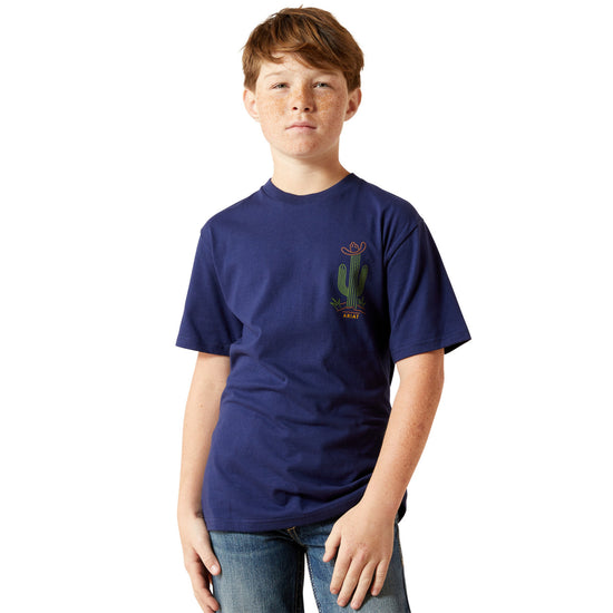 Ariat Youth Boy's Neon Cactus Medieval Blue T-Shirt 10065977