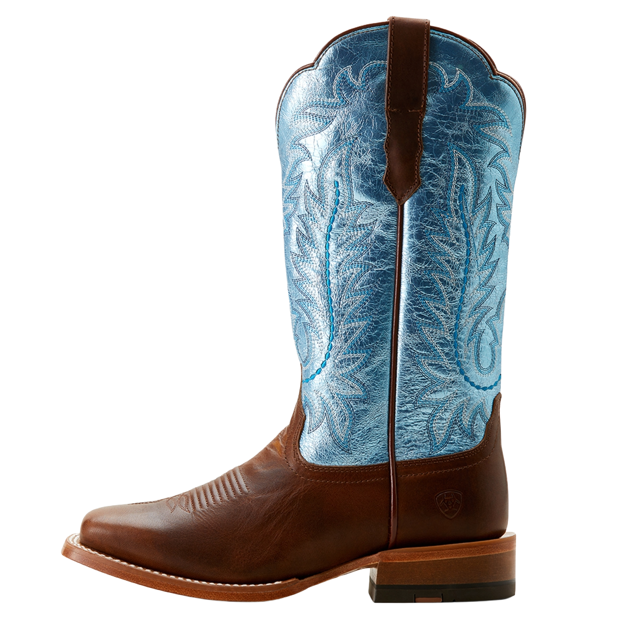 Ariat Ladies Frontier Tilly Dapper Tan & Surf Blue Western Boot 10053642