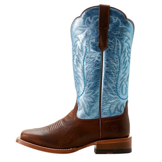 Ariat Ladies Frontier Tilly Dapper Tan & Surf Blue Western Boot 10053642