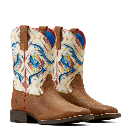 Ariat Youth San Angelo Aztec Toasty Tan Western Boot 10050882