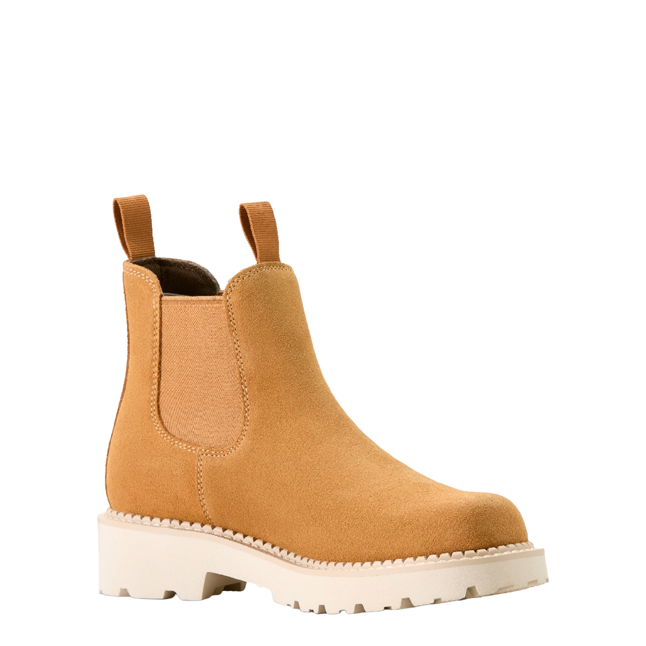 Ariat Ladies Fatbaby Chelsea Wheat Suede Western Tan Boot 10053640