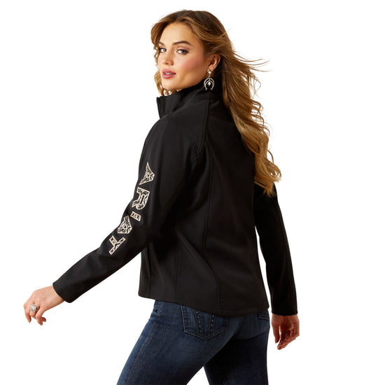 Ariat Ladies Logo Southwest Minimal Print Black Softshell Jacket 10062308