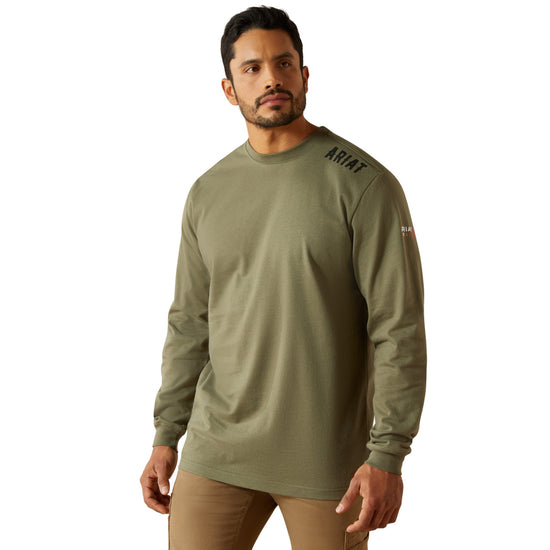 Ariat Men's FR Work Hard Live Free Grape Leaf T-Shirt 10062334