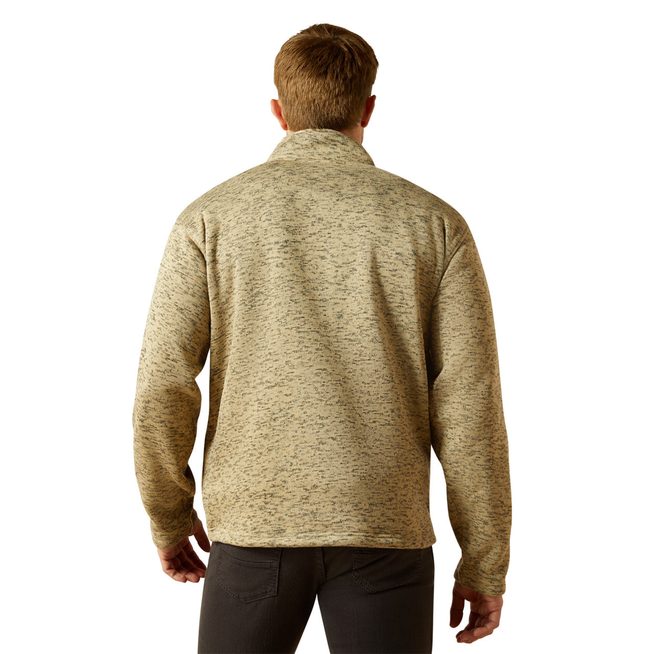 Ariat Men's Caldwell 1/4 Button Light Brown Sweater 10062482