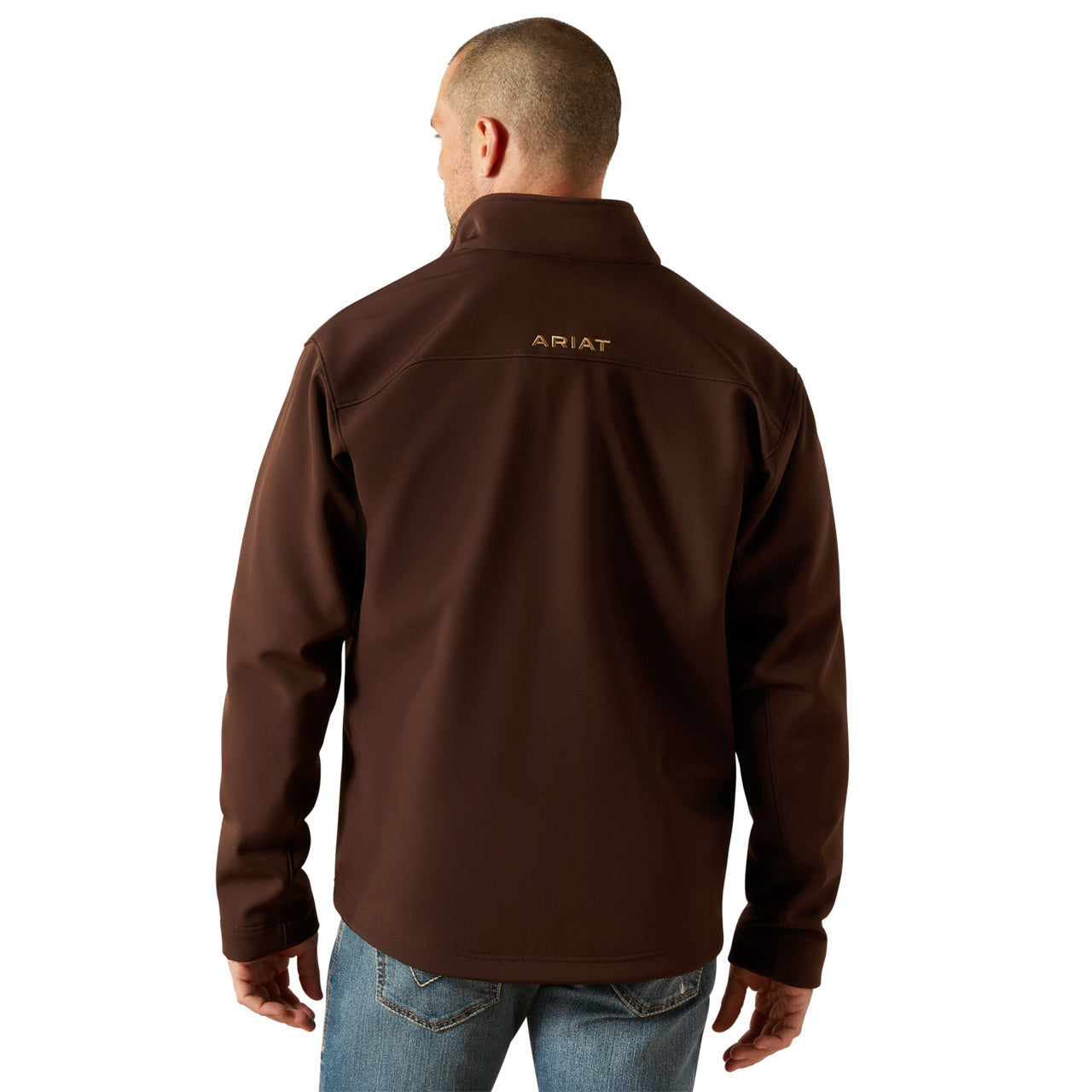 Ariat Men's Vernon Coffee Bean Brown Zip Softshell Jacket 10062597