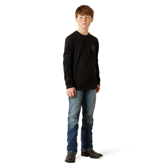Ariat Youth Boy's Easy Rider Black Long Sleeve T-Shirt 10065978